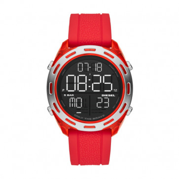 Uhrenarmband Diesel DZ1900 Silikon Rot 24mm