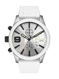 Uhrenarmband Diesel DZ4449 Silikon Weiss 26mm