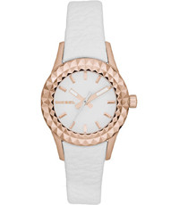 Uhrenarmband Diesel DZ5312 Leder Weiss 13mm