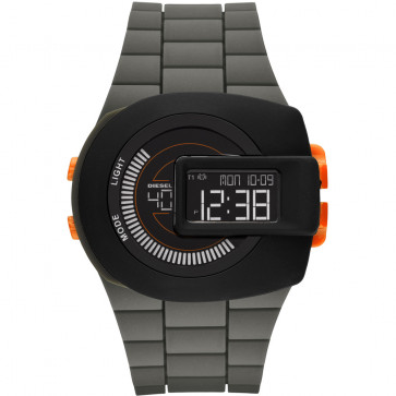 Uhrenarmband (Armband + Gehäuse-Kombination) Diesel DZ7299 Silikon Grün 28mm