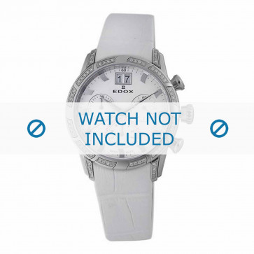 Uhrenarmband Edox 10018-3D-AIN1 Leder Weiss 18mm