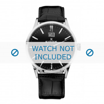 Edox Uhrenarmband 63001-3-NIN Leder Schwarz 21mm + standardnähte