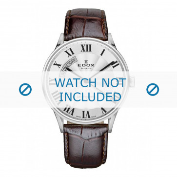 Edox Uhrenarmband 83010-3B-AR Leder Dunkelbraun + standardnähte