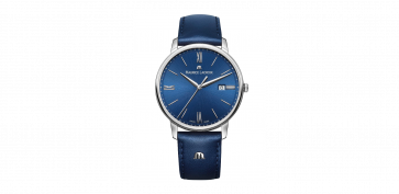 Uhrenarmband Maurice Lacroix EL1118-SS001-410-1 Leder Blau 20mm