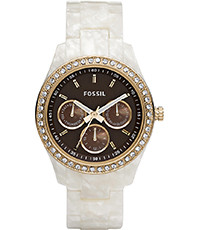 Uhrenarmband Fossil ES2794 Kunststoff Weiss 18mm