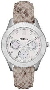 Uhrenarmband Fossil ES3124 Leder Beige 18mm