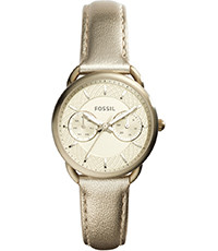 Uhrenarmband Fossil ES3912 Leder Vergoldet 16mm