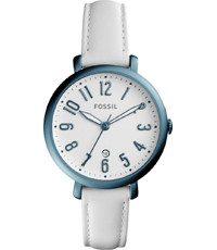 Uhrenarmband Fossil ES4203 Leder Weiss 14mm