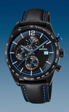 Uhrenarmband Festina F20344-4 Leder Schwarz 22mm