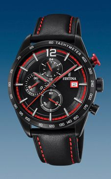 Uhrenarmband Festina F20344-5 Leder Schwarz 22mm