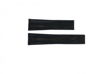 Uhrenarmband Tag Heuer FC6183 Leder Blau 22mm