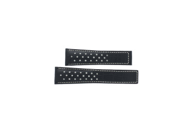 Uhrenarmband Tag Heuer FC6253 Krokodilhaut Blau 22mm