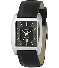 Uhrenarmband Fossil FS3042 Leder Schwarz 22mm