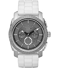 Uhrenarmband Fossil FS4553 Silikon Weiss 24mm