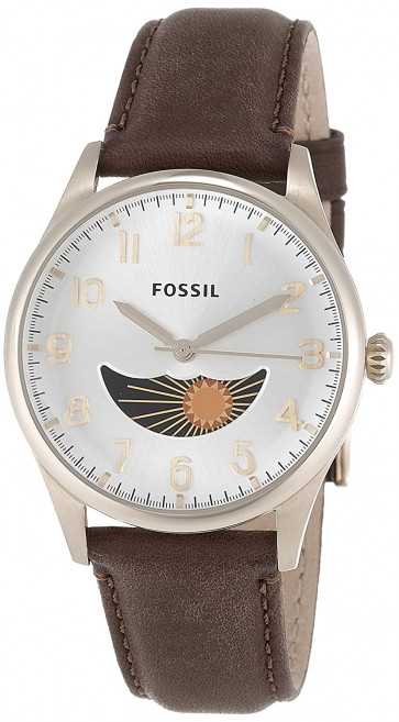 Uhrenarmband Fossil FS4847 Leder Braun 20mm