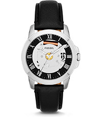 Uhrenarmband Fossil FS4869 Leder Schwarz 20mm