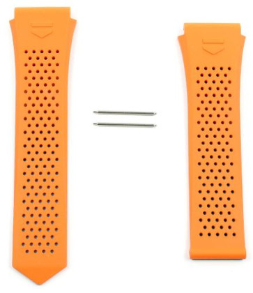 Uhrenarmband Smartwatch Tag Heuer FT6217 Kautschuk Orange 22mm