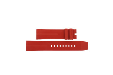 Uhrenarmband Tag Heuer FT8055 / CAZ101AN Kautschuk Rot 21.4mm