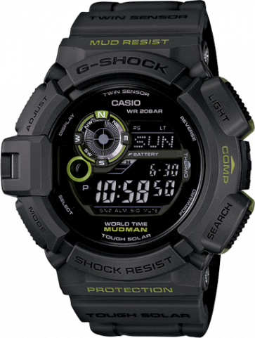 Uhrenarmband Casio G-9300GY / 10388870 Kunststoff Anthrazitgrau 20mm