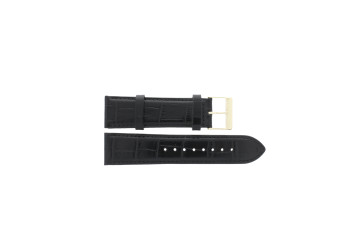 Uhrenarmband Guess GW0064G1 / Comet Leder Schwarz 24mm