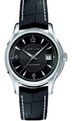 Uhrenarmband Hamilton H001.32.515.535.01 / H600325101 Leder Schwarz 20mm