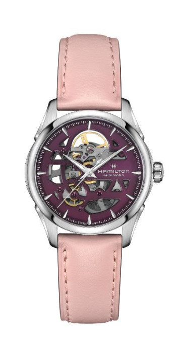 Uhrenarmband Hamilton H32265801 Leder Rosa 18mm