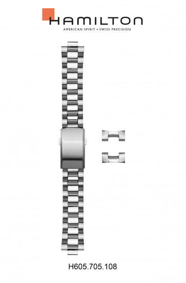 Uhrenarmband Hamilton H705050 / H001.70.505.133.01 / H695705108 Stahl 20mm