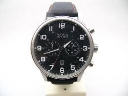 Uhrenarmband Hugo Boss HB.199.114.2570 Leder/Kunststoff Schwarz 22mm