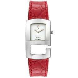 Guess Uhrenarmband I20018L2 / 20018L2 Leder Rot + roten nähte