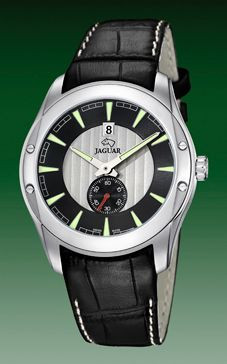 Uhrenarmband Jaguar J615 / J617-3 Leder Schwarz 22mm