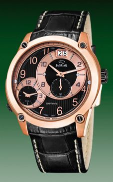 Uhrenarmband Jaguar J631/3 / J635/1 Leder Schwarz 24mm