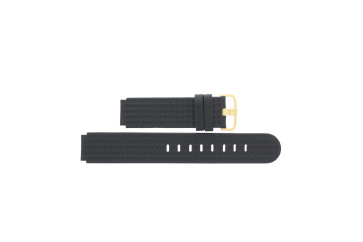 Uhrenarmband Jacob Jensen 414 / 410 Leder/Kunststoff Schwarz 17mm