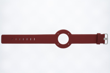 Uhrenarmband Jacob Jensen 273 Leder Rot 23mm