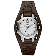 Uhrenarmband Fossil JR1258 Leder Braun 10mm