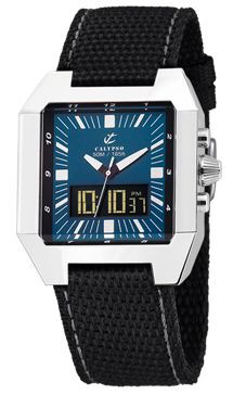 Uhrenarmband Calypso K5335/A Leder/Textil Schwarz