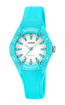 Uhrenarmband Calypso K5675-2 Kunststoff Türkis 16mm