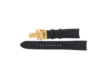 Uhrenarmband Seiko SSA278J1 / 4R39-00L0 / L0C8011P0 Leder Schwarz 21mm