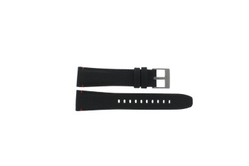 Uhrenarmband Seiko SSB359P1 / 8T63-00L0 / L0KF011N0 Leder/Textil Schwarz 22mm