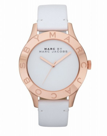 Uhrenarmband Marc by Marc Jacobs MBM1201 Leder Weiss 18mm