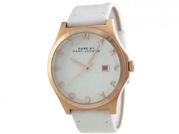 Uhrenarmband Marc by Marc Jacobs MBM1212 Leder Weiss 20mm