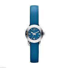 Uhrenarmband Marc by Marc Jacobs MBM1289 Leder Blau 10mm