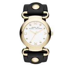 Uhrenarmband Marc by Marc Jacobs MBM1304 Leder Schwarz 30mm
