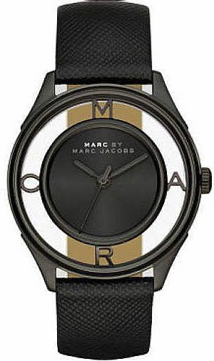Uhrenarmband Marc by Marc Jacobs MBM1379 Leder Schwarz 18mm