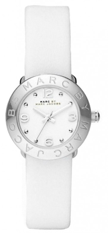 Uhrenarmband Marc by Marc Jacobs MBM8553 Leder Weiss 15mm