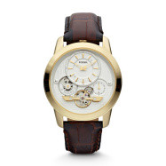 Uhrenarmband Fossil CH2882 Leder Braun 22mm