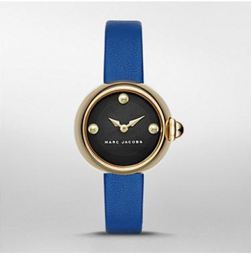 Uhrenarmband Marc by Marc Jacobs MJ1434 Leder Blau 10mm