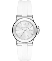 Uhrenarmband Michael Kors MK2498 Silikon Weiss 20mm