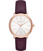 Uhrenarmband Michael Kors MK2605 Leder Bordeaux 18mm