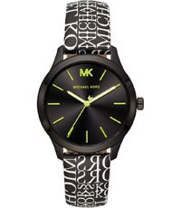 Uhrenarmband Michael Kors MK2847 Leder Schwarz 18mm