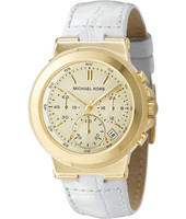 Uhrenarmband Michael Kors MK5224 Leder Weiss 22mm